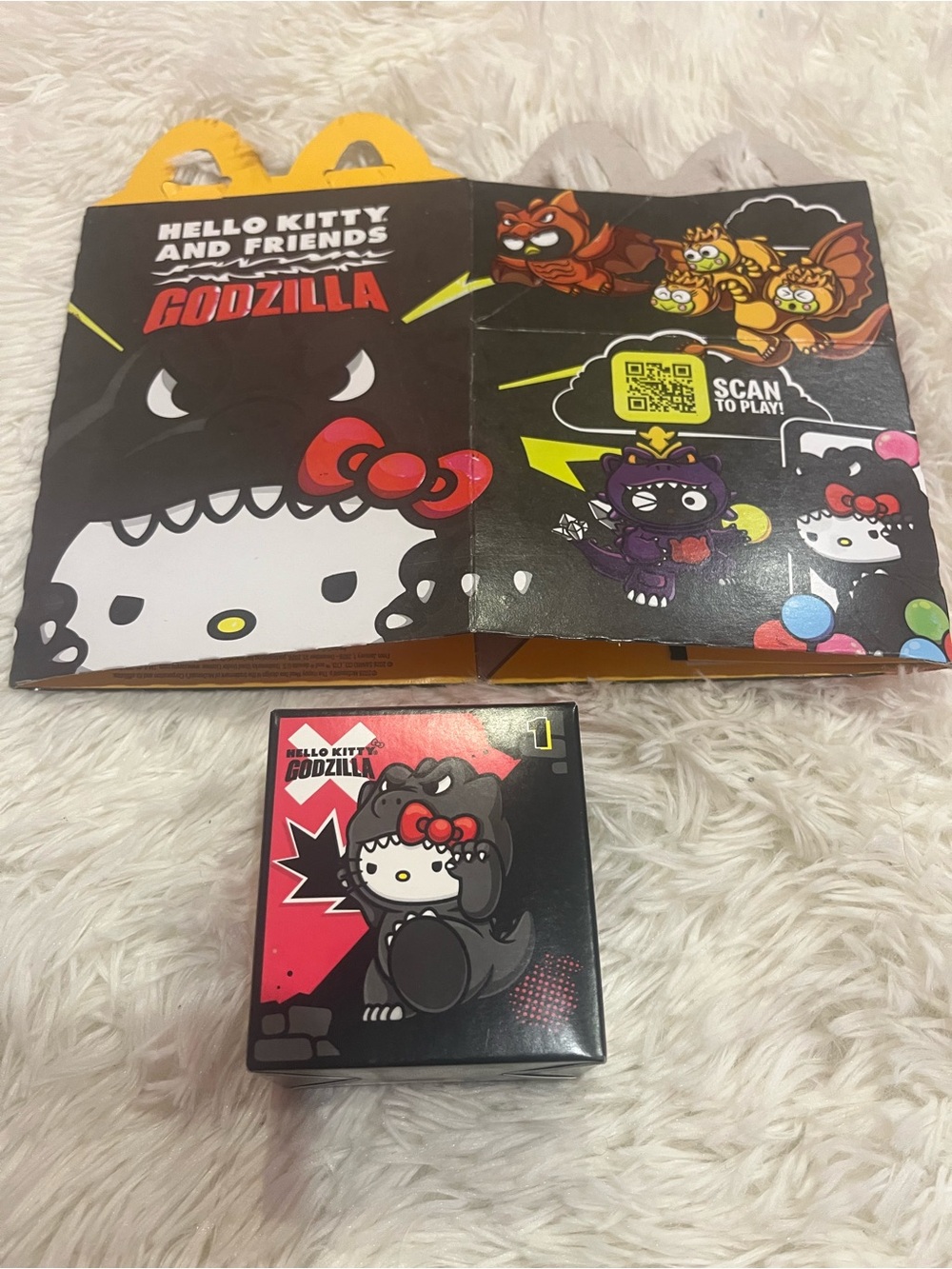 Hello Kitty X Godzilla Mcdonalds Toy Hello Kitty Godzilla #1